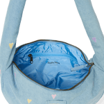 Mini crossbody taška STUDIO NOOS Light Blue Hearts Denim | Lavly.cz