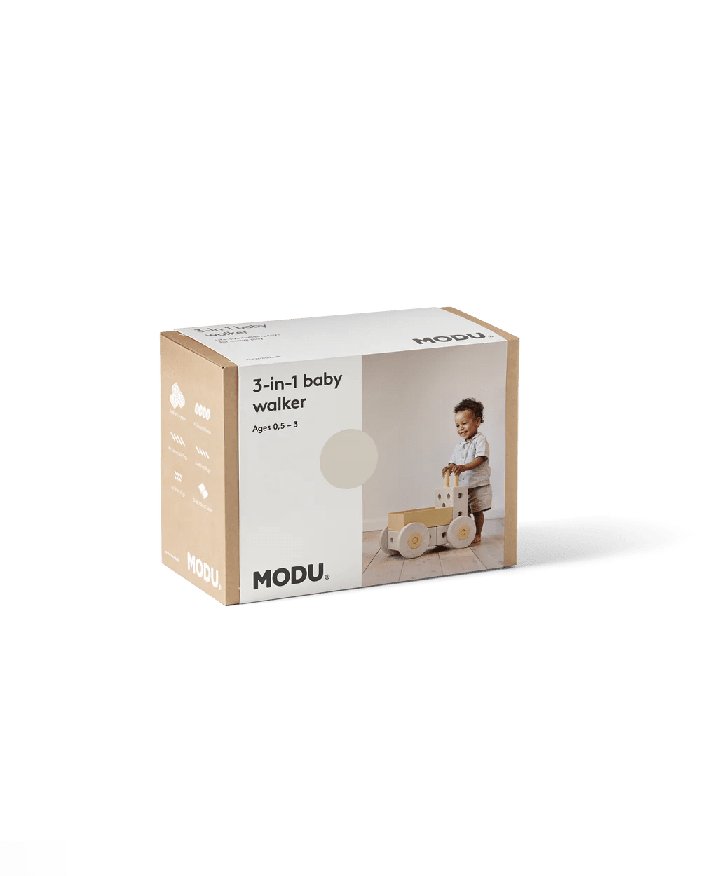 MODU Chodítko 3v1 Baby Walker Sand Grey / Honey Yellow | Lavly.cz
