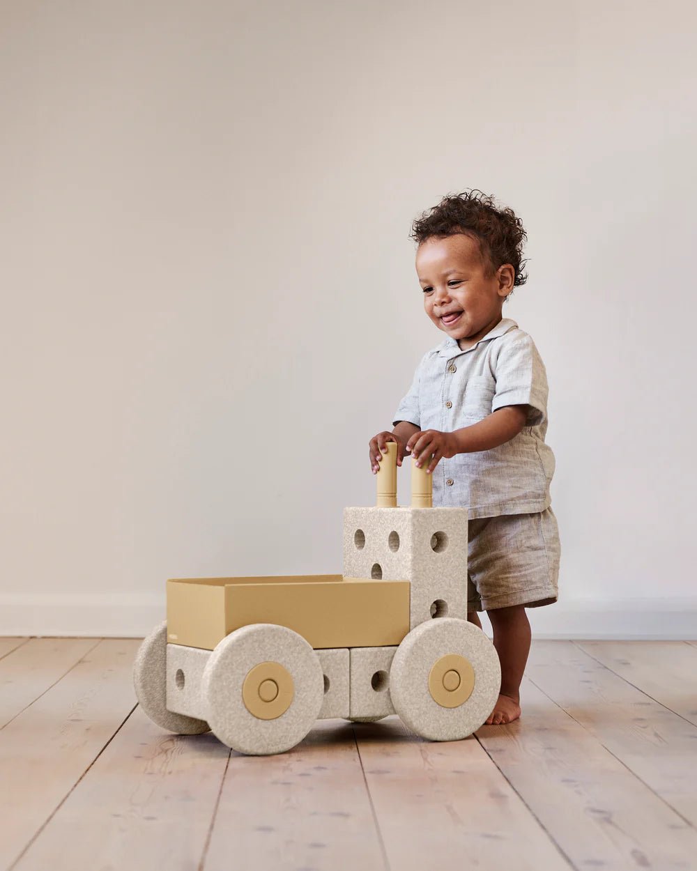 MODU Chodítko 3v1 Baby Walker Sand Grey / Honey Yellow | Lavly.cz