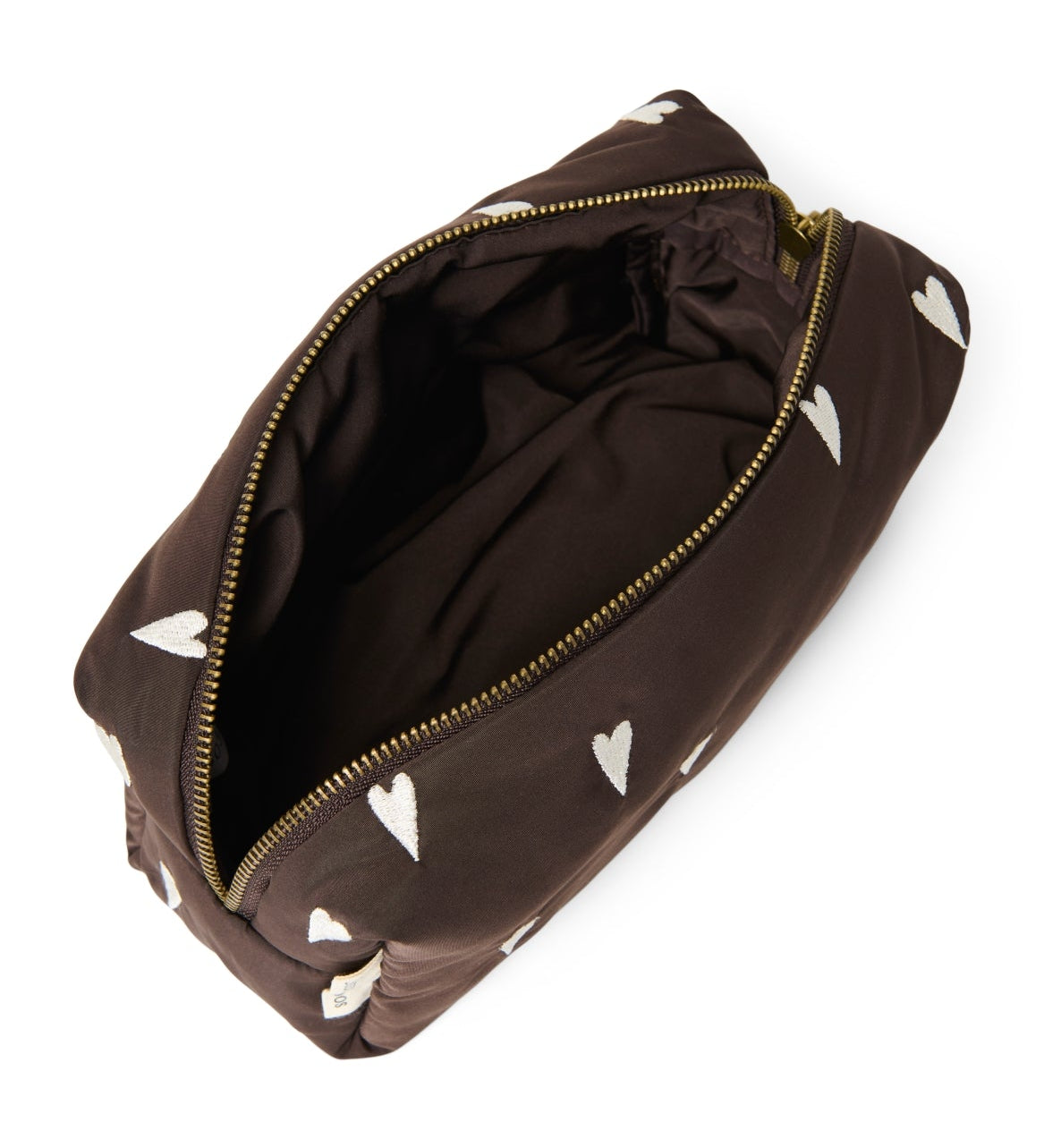 Multifunkční taška STUDIO NOOS Pouch Brown Hearts Puffy | Lavly.cz