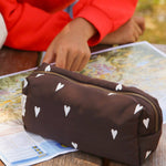 Multifunkční taška STUDIO NOOS Pouch Brown Hearts Puffy | Lavly.cz