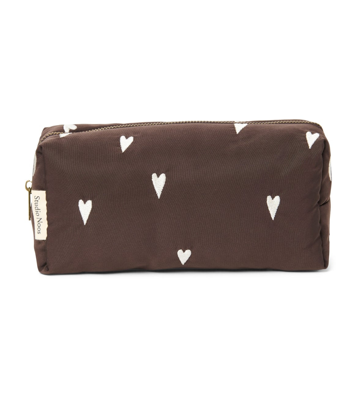 Multifunkční taška STUDIO NOOS Pouch Brown Hearts Puffy | Lavly.cz