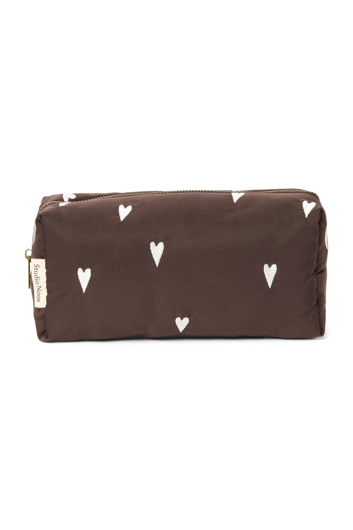 Multifunkční taška STUDIO NOOS Pouch Brown Hearts Puffy | Lavly.cz