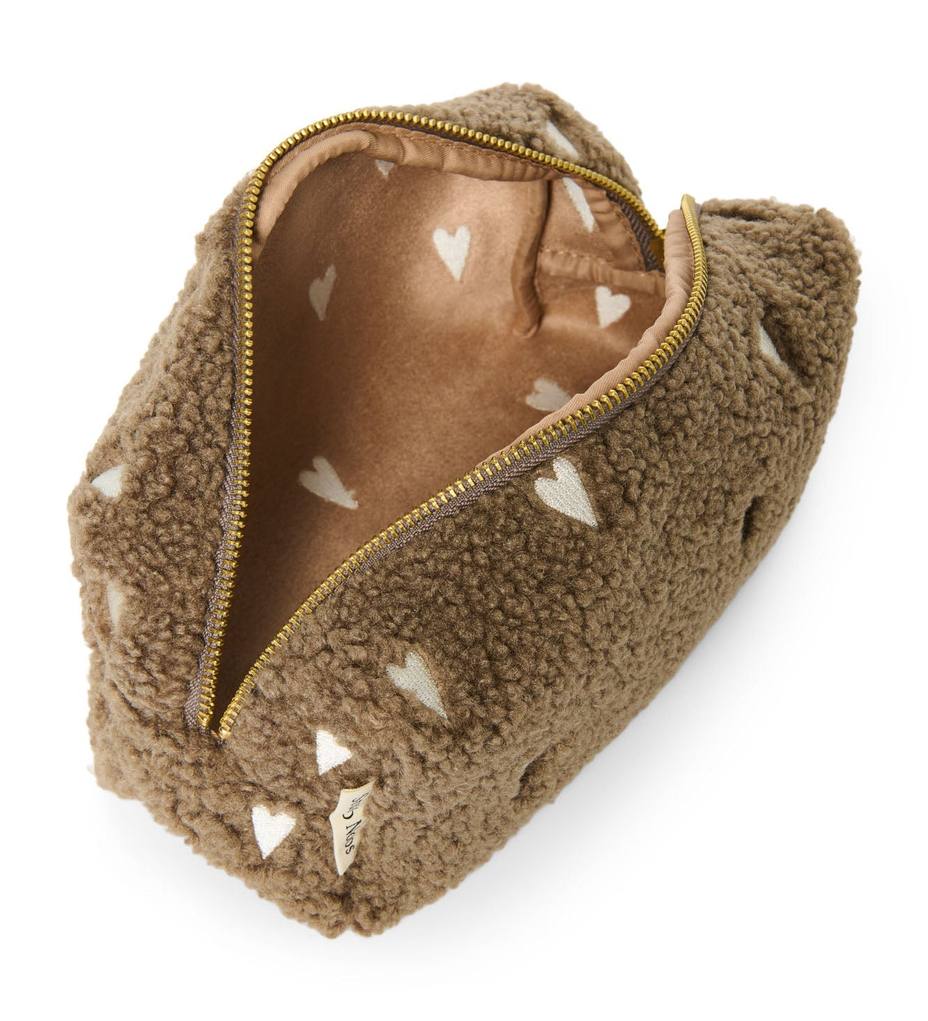 Multifunkční taška STUDIO NOOS Pouch Brown Teddy Hearts | Stylové doplňky pro děti a ženy | Lavly.cz