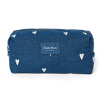 Multifunkční taška STUDIO NOOS Pouch Dark Blue White Hearts Denim | Lavly.cz