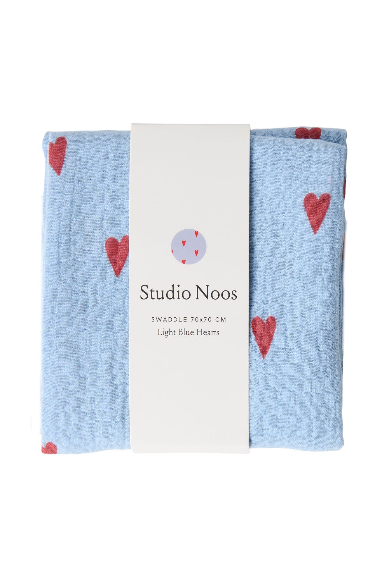 Mušelínová plena STUDIO NOOS Light Blue Hearts | Stylové doplňky pro děti a ženy | Lavly.cz