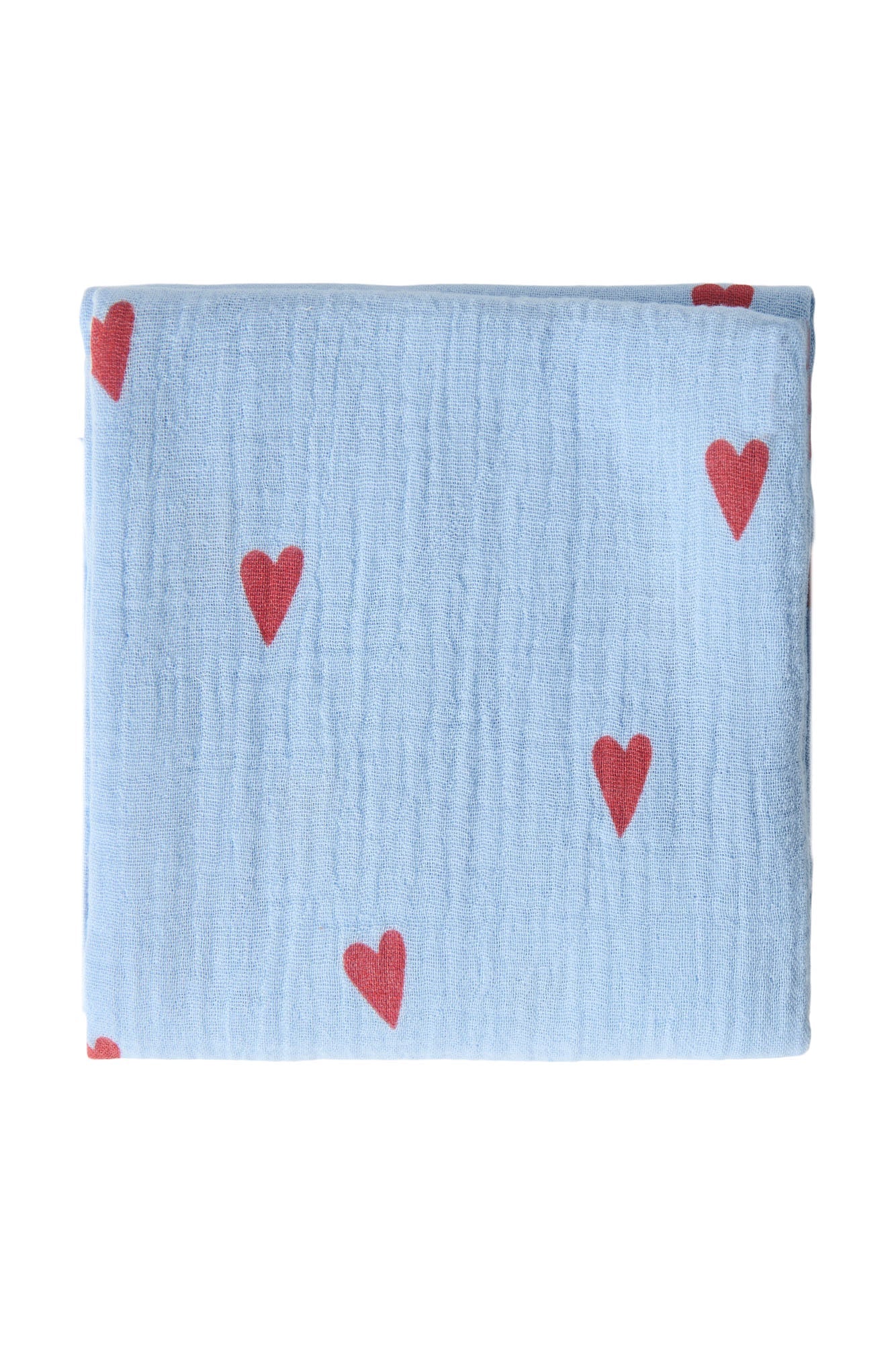 Mušelínová plena STUDIO NOOS Light Blue Hearts | Stylové doplňky pro děti a ženy | Lavly.cz