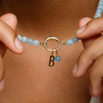 Náhrdelník DESIGN LETTERS Aquamarine | Lavly.cz