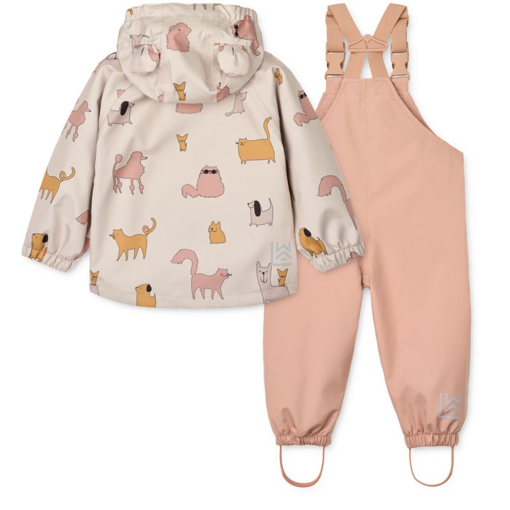 Nepromokavá souprava LIEWOOD Manu Cats and Dogs / Sandy | Stylové doplňky pro děti a ženy | Lavly.cz