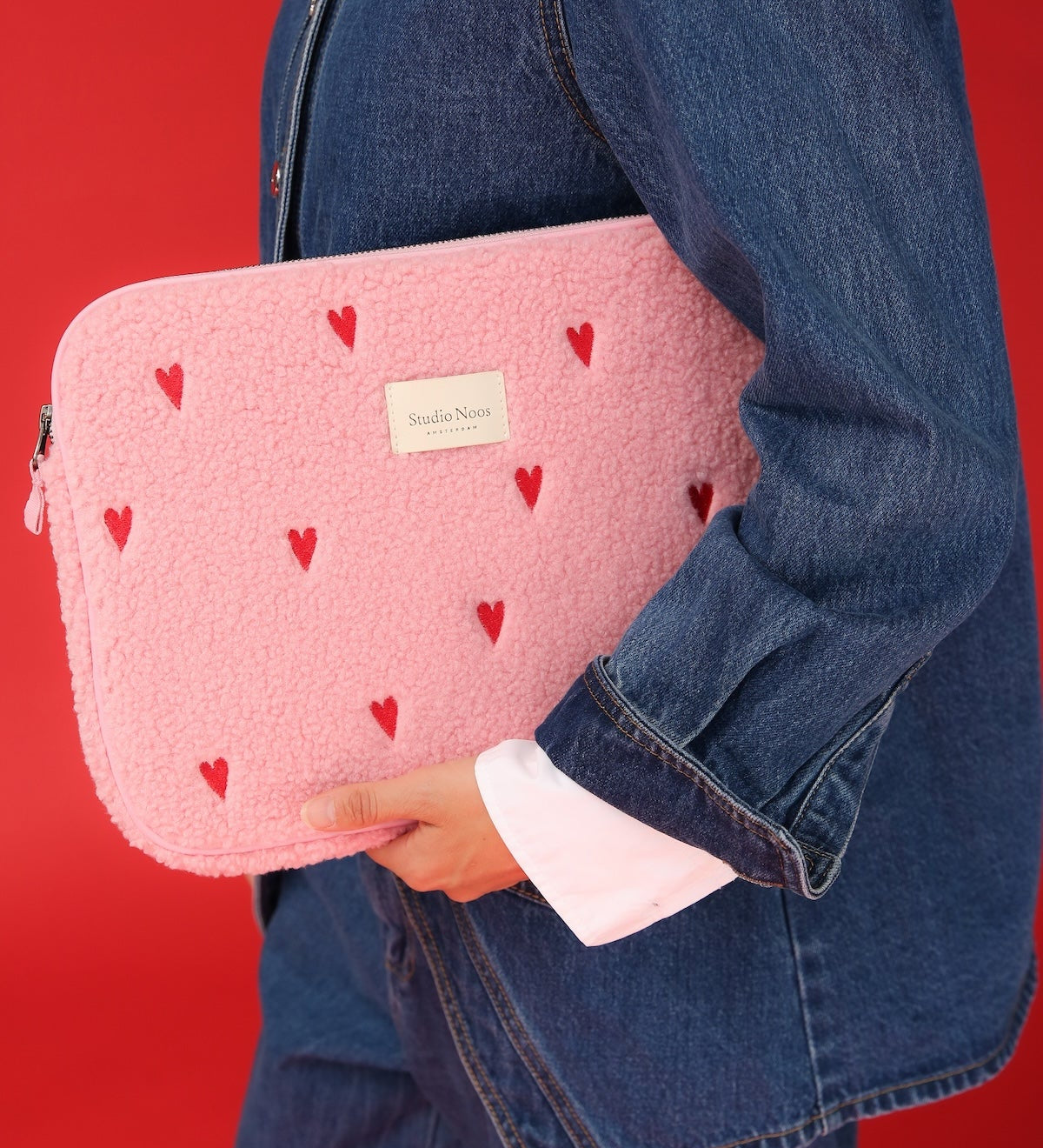 Obal na notebook STUDIO NOOS Light Pink Teddy Hearts | Lavly.cz