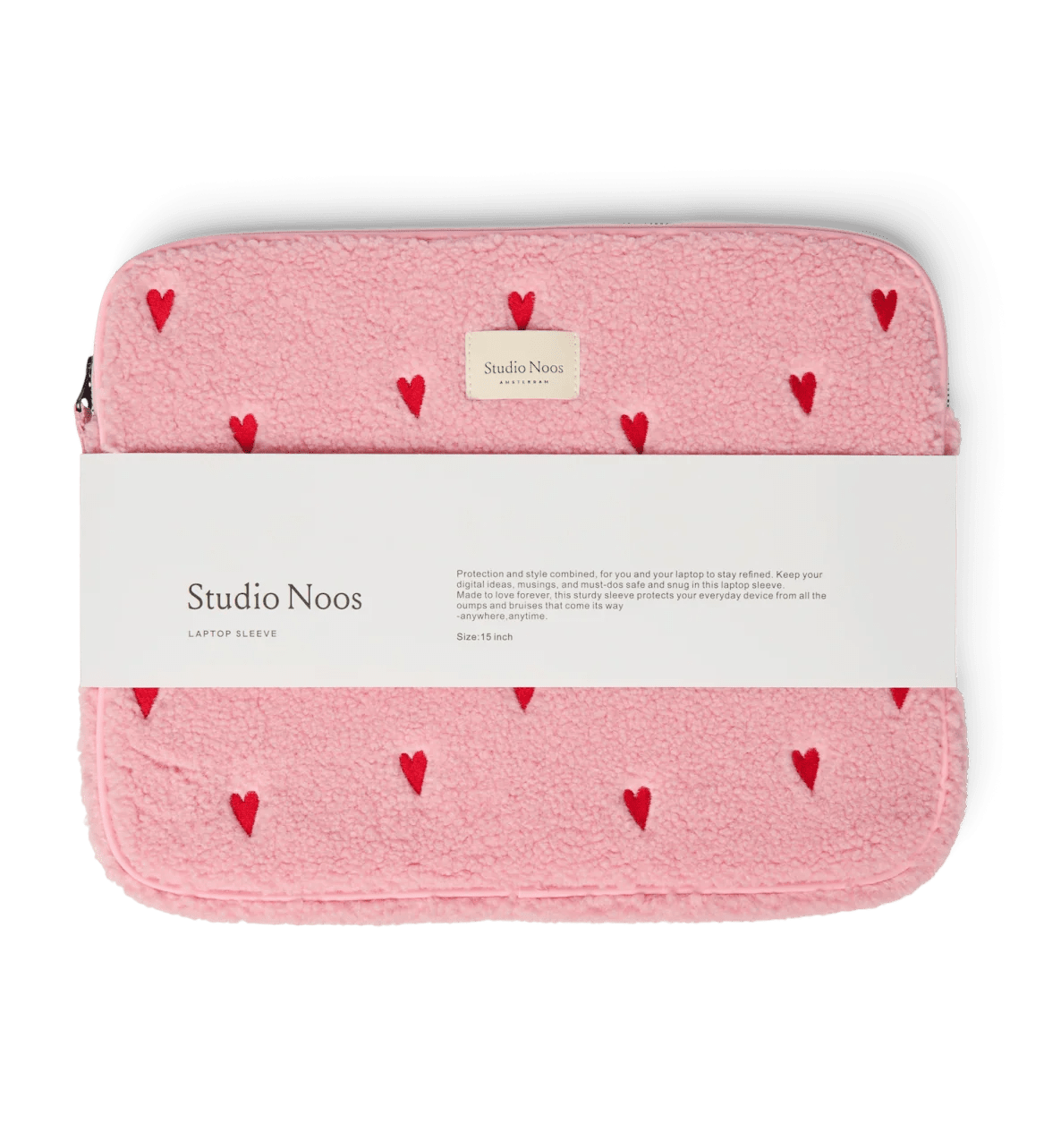 Obal na notebook STUDIO NOOS Light Pink Teddy Hearts | Lavly.cz