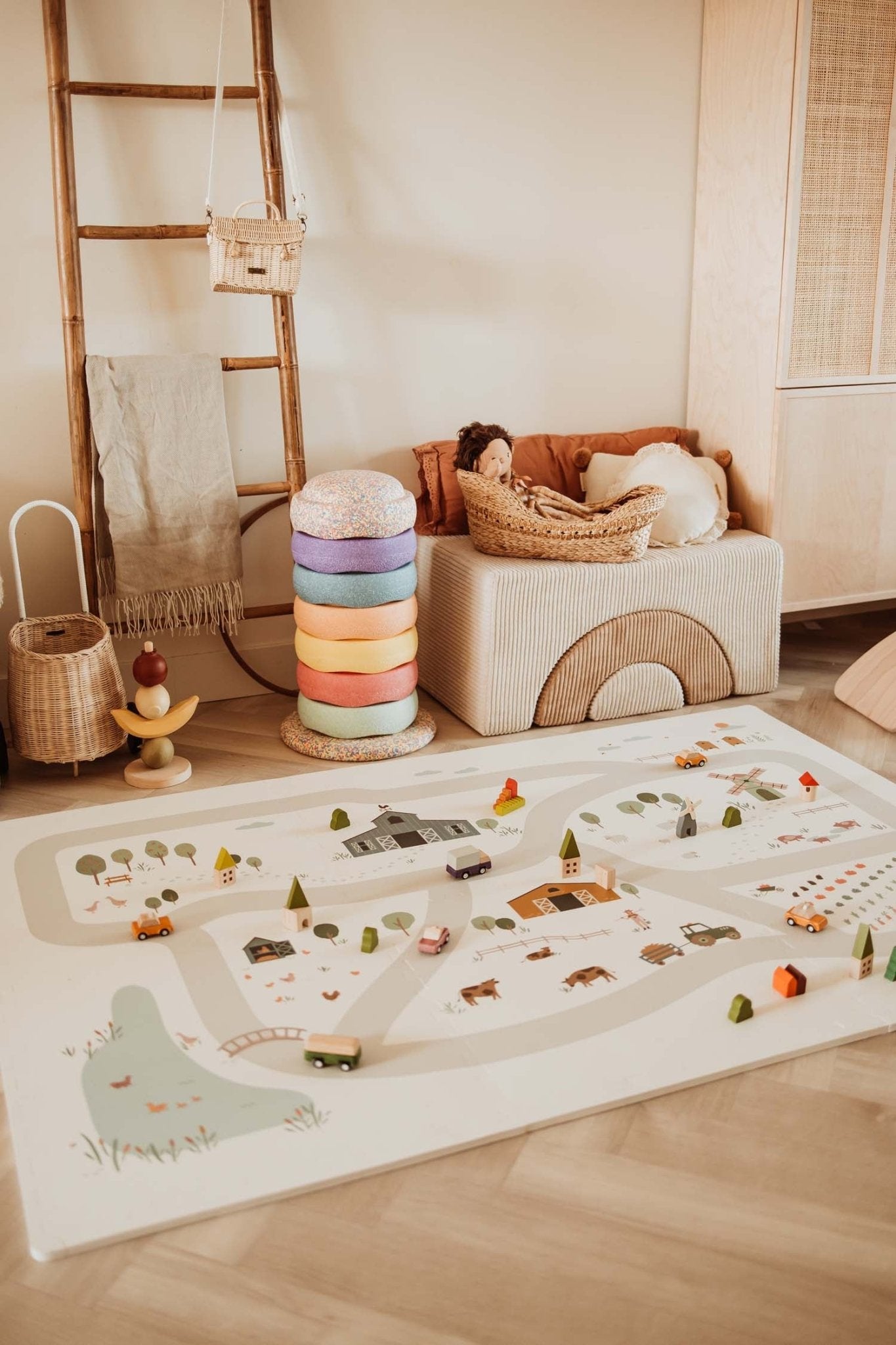 Oboustranná puzzle podložka PLAY&GO Farma | Stylové doplňky pro děti a ženy | Lavly.cz