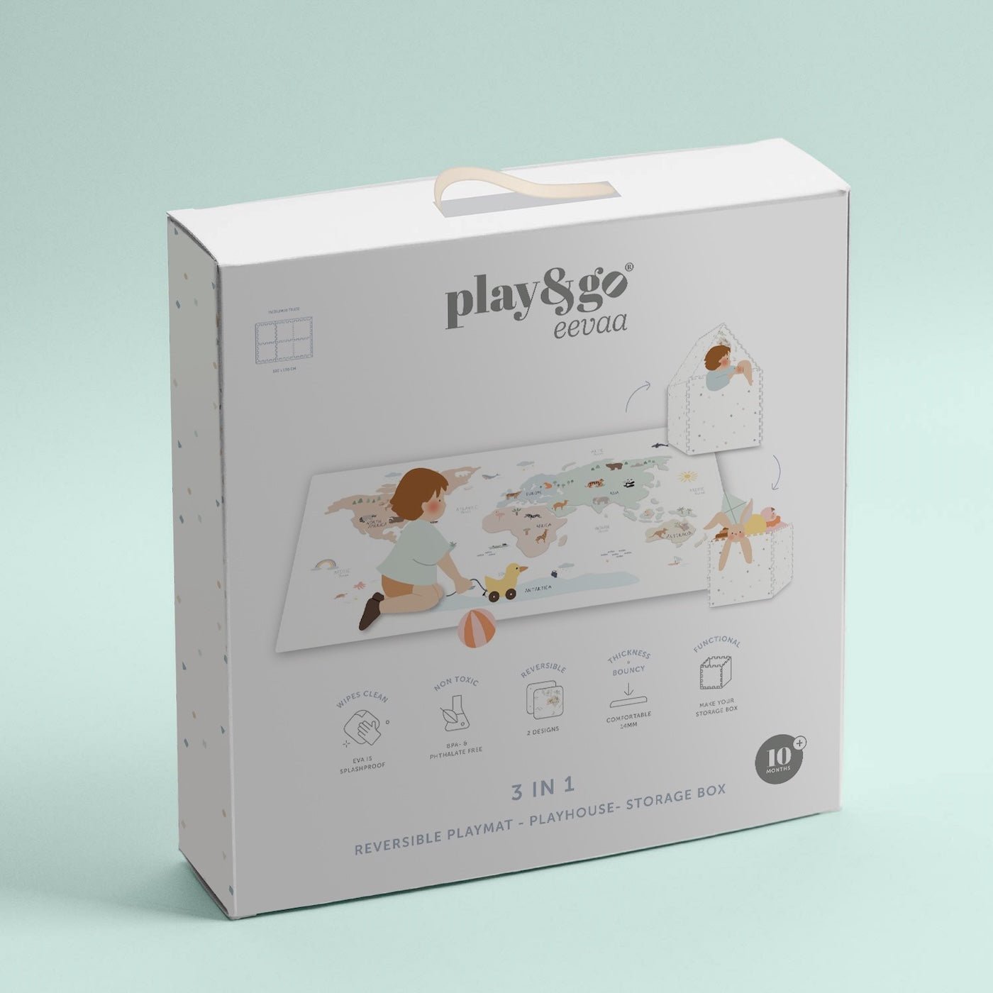 Oboustranná puzzle podložka PLAY&GO Mapa světa | Lavly.cz