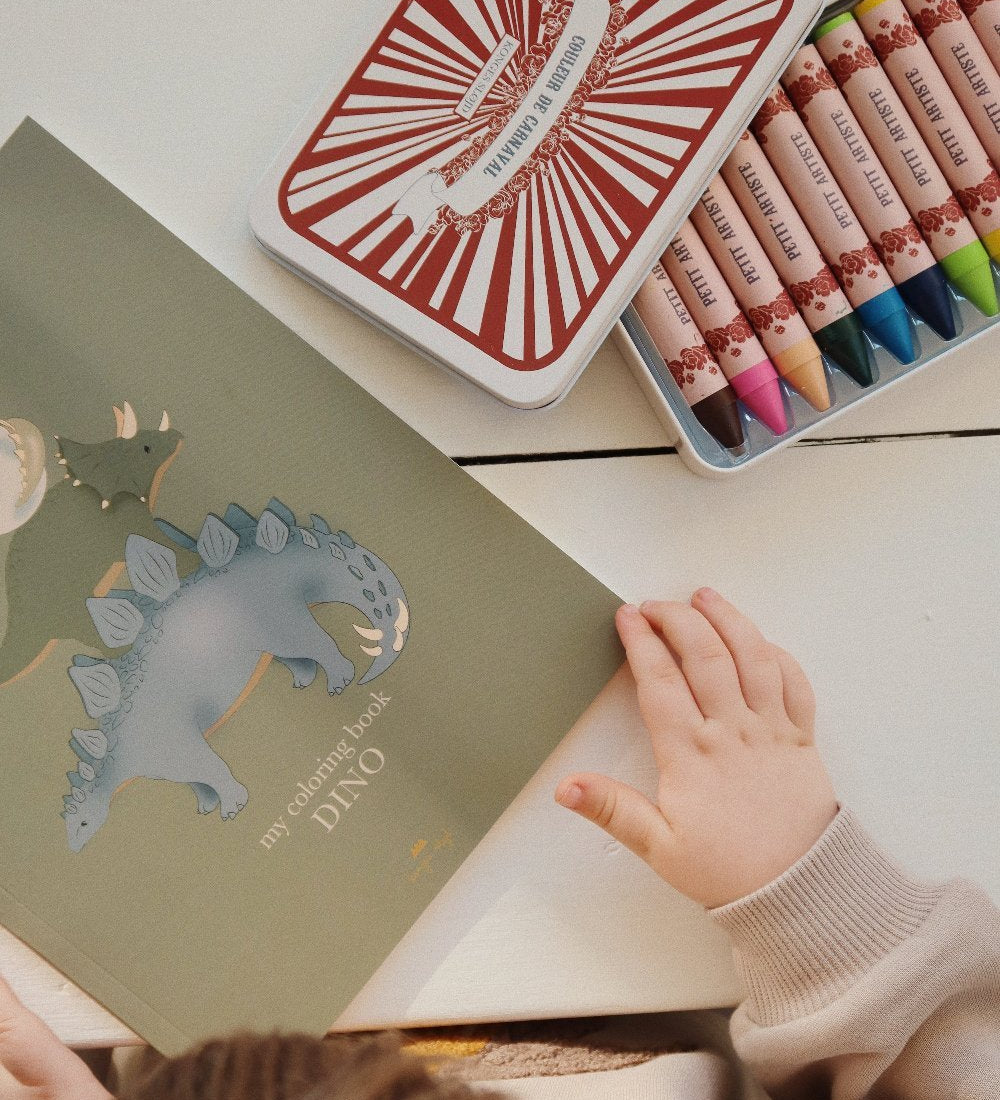 Omalovánky s pastelkami KONGES SLOJD Dino | Stylové doplňky pro děti a ženy | Lavly.cz