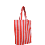 Plátěná taška KADO DESIGN Stripes Poppy Red + Litchi | Lavly.cz