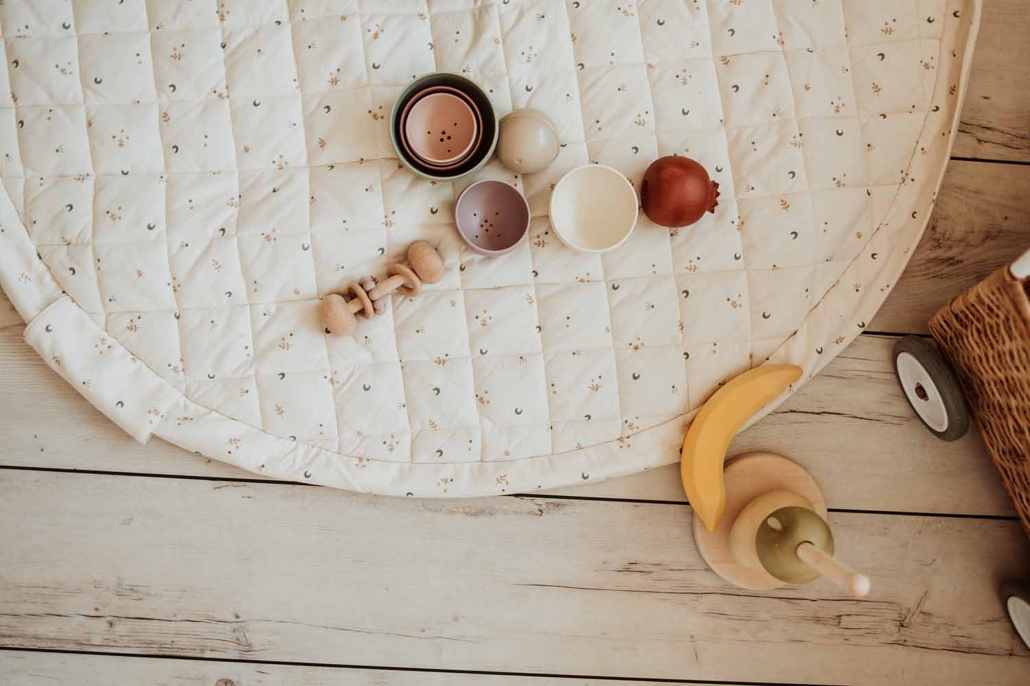 PLAY&GO BABY Organic Hrací podložka / Vak na hračky / Taška Moon | Lavly.cz