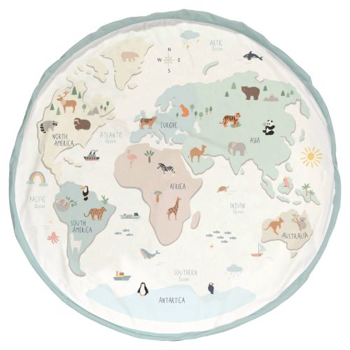 PLAY&GO Hrací podložka / vak na hračky Mapa světa | Lavly.cz
