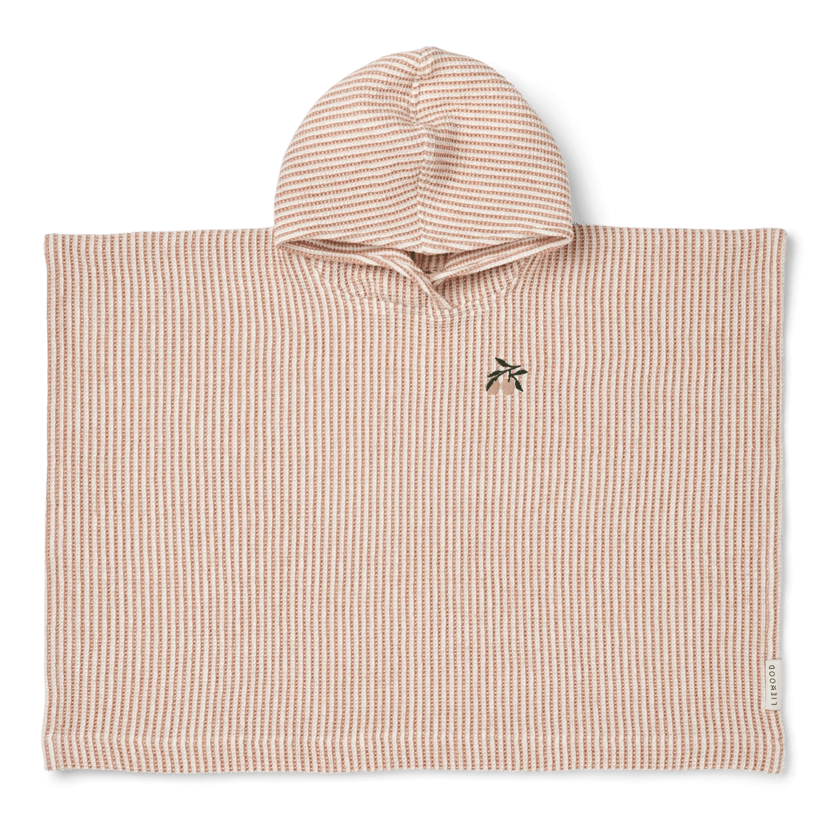 Plážové pončo LIEWOOD Paco s výšivkou Proužky Tuscany Rose / Creme de la Creme | Lavly.cz