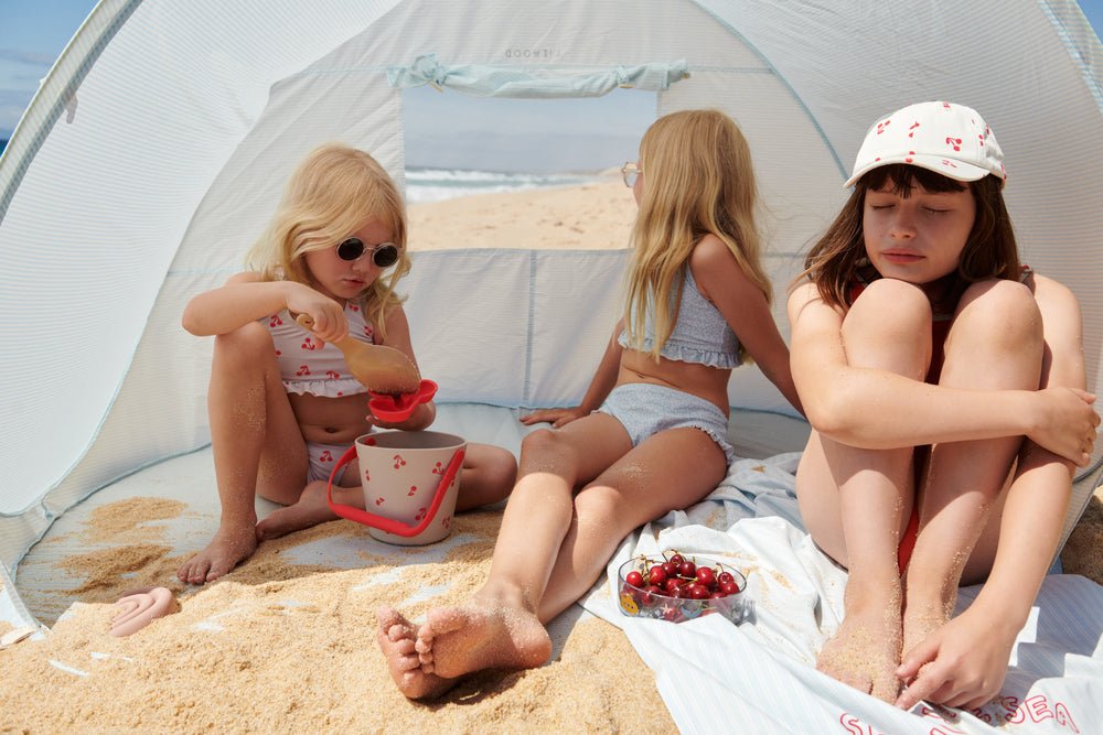 Plážový stan SPF40 LIEWOOD Cassie Proužky Pure Sky / Creme de la Creme | Lavly.cz