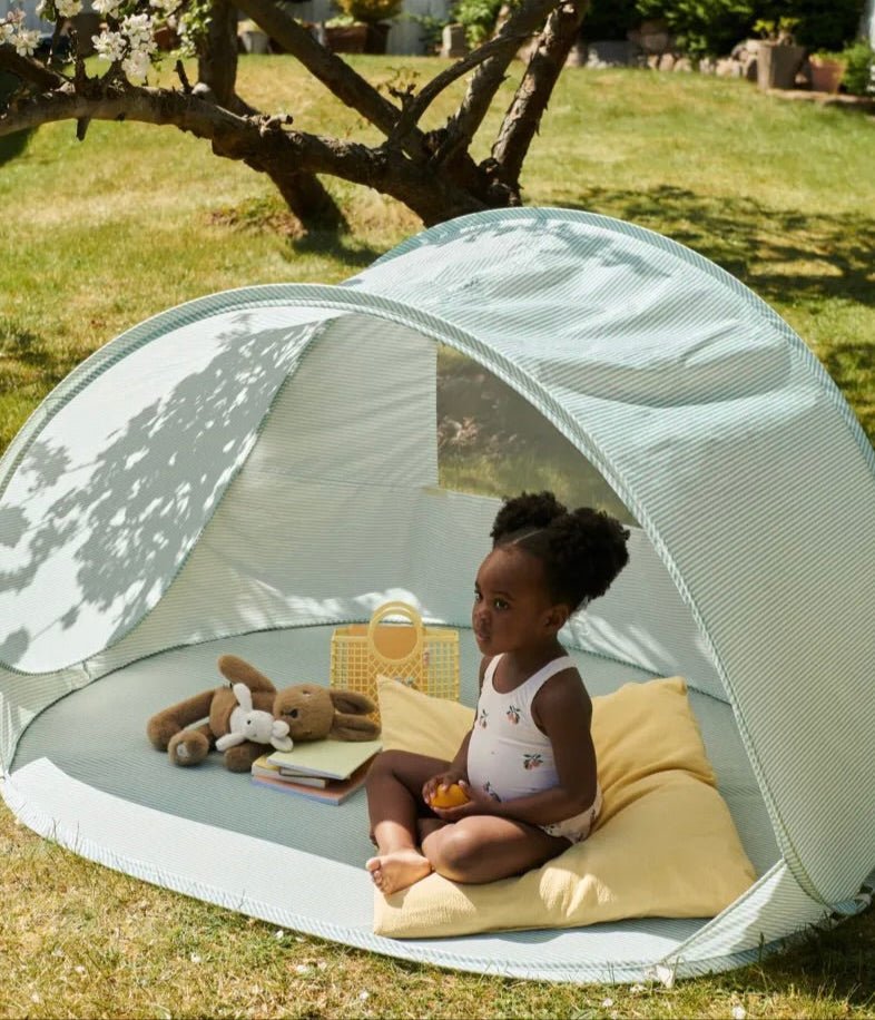 Plážový stan SPF40 LIEWOOD Cassie Proužky Pure Sky / Creme de la Creme | Lavly.cz