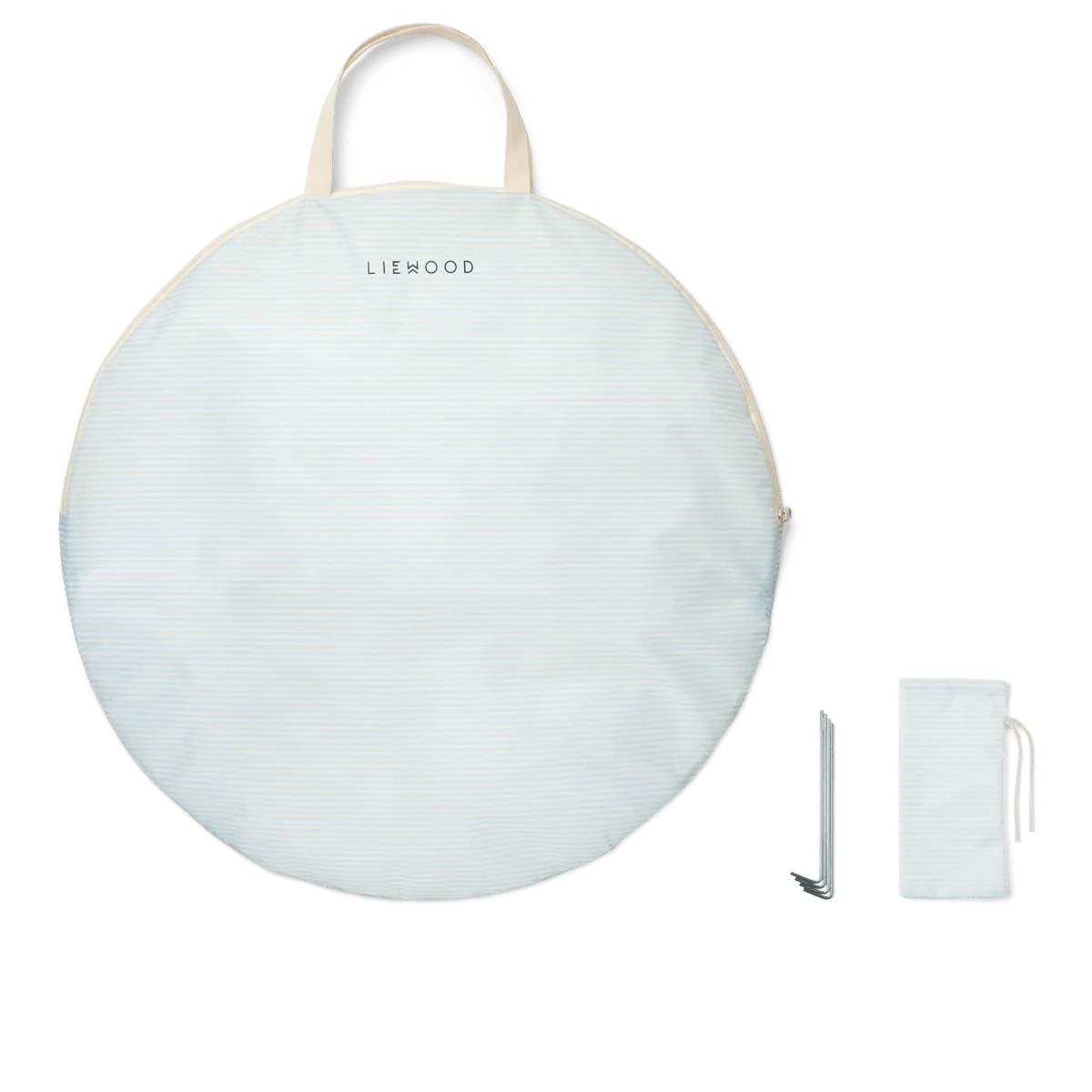 Plážový stan SPF40 LIEWOOD Cassie Proužky Pure Sky / Creme de la Creme | Lavly.cz