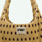 Plisovaná taška THE STICKY SIS CLUB Dots Hay + Chocolate | Lavly.cz