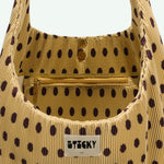 Plisovaná taška THE STICKY SIS CLUB Dots Hay + Chocolate | Lavly.cz