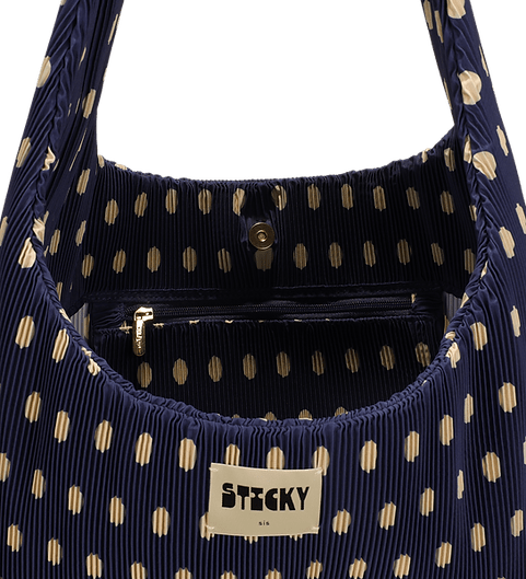 Plisovaná taška THE STICKY SIS CLUB Dots Marine + Marzipan | Lavly.cz
