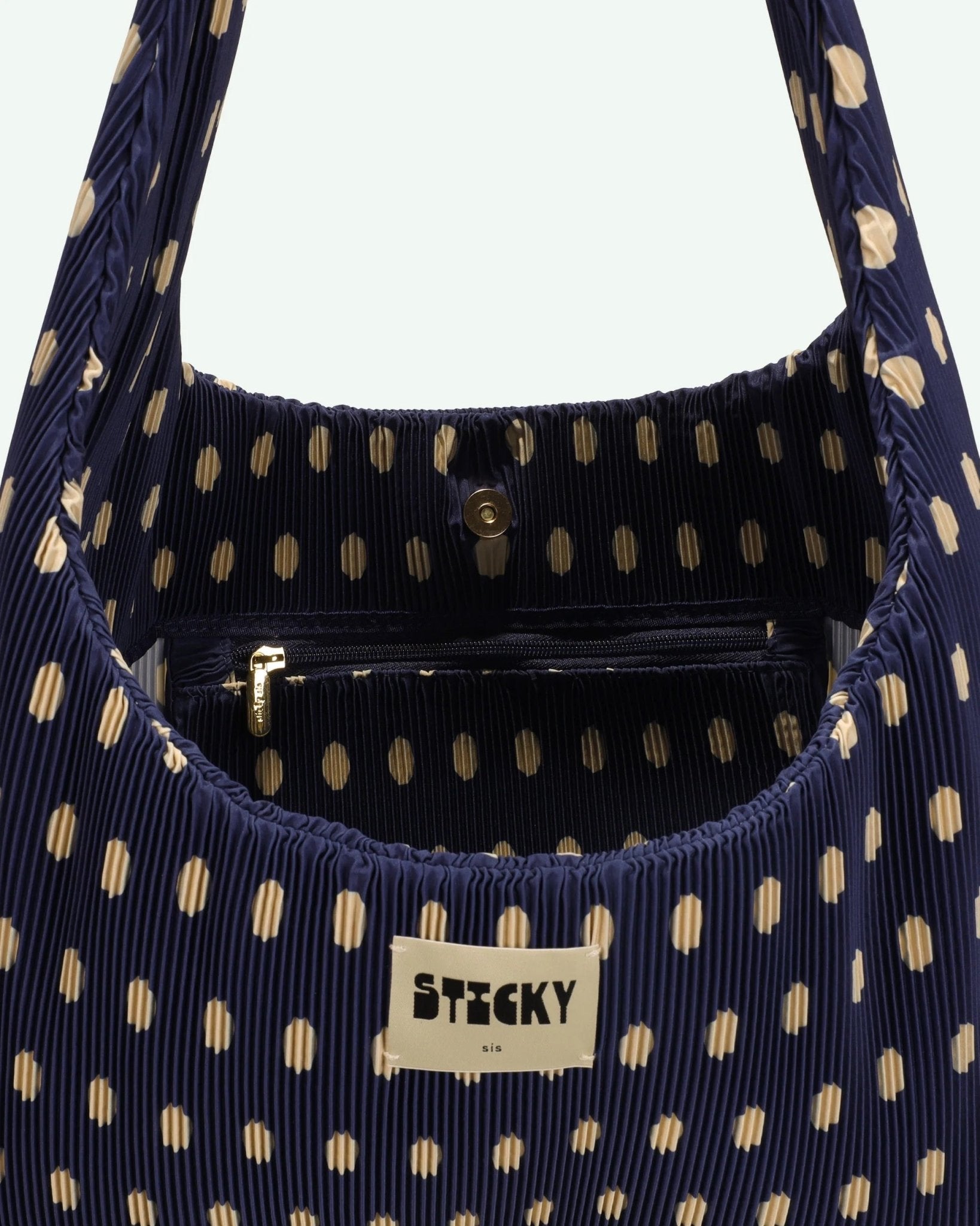 Plisovaná taška THE STICKY SIS CLUB Dots Marine + Marzipan | Lavly.cz