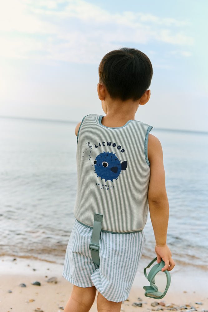 Plovací vesta LIEWOOD Dove Seersusucker Peppermint / Sandy | Lavly.cz