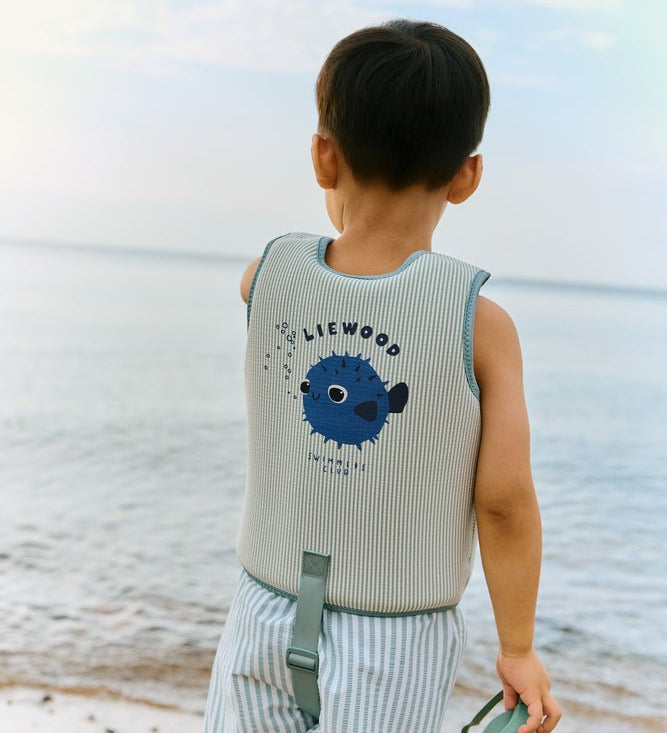 Plovací vesta LIEWOOD Dove Seersusucker Peppermint / Sandy | Lavly.cz