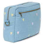 Přebalovací organizér STUDIO NOOS Light Blue Hearts Denim | Lavly.cz
