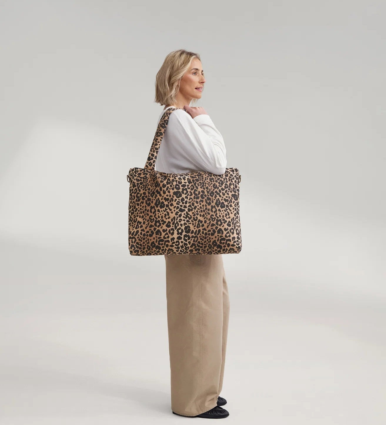 Přebalovací taška STUDIO NOOS Brown Leopard Cotton | Lavly.cz