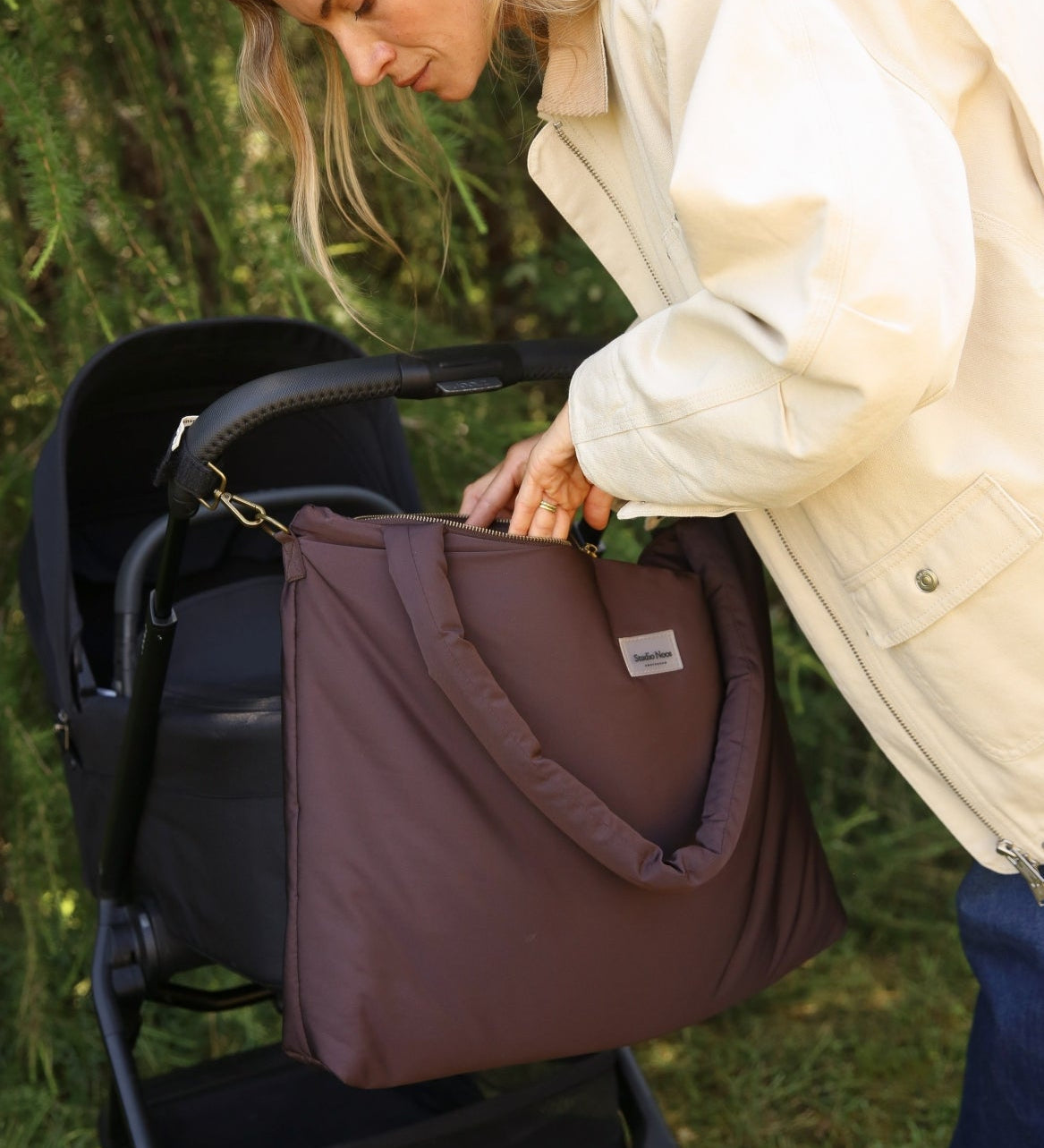 Přebalovací taška STUDIO NOOS Brown Puffy | Lavly.cz