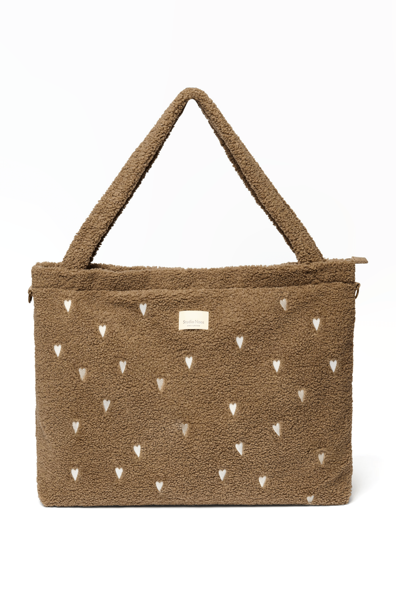 Přebalovací taška STUDIO NOOS Brown Teddy Hearts | Stylové doplňky pro děti a ženy | Lavly.cz