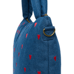Přebalovací taška STUDIO NOOS Dark Blue Red Hearts Denim | Lavly.cz