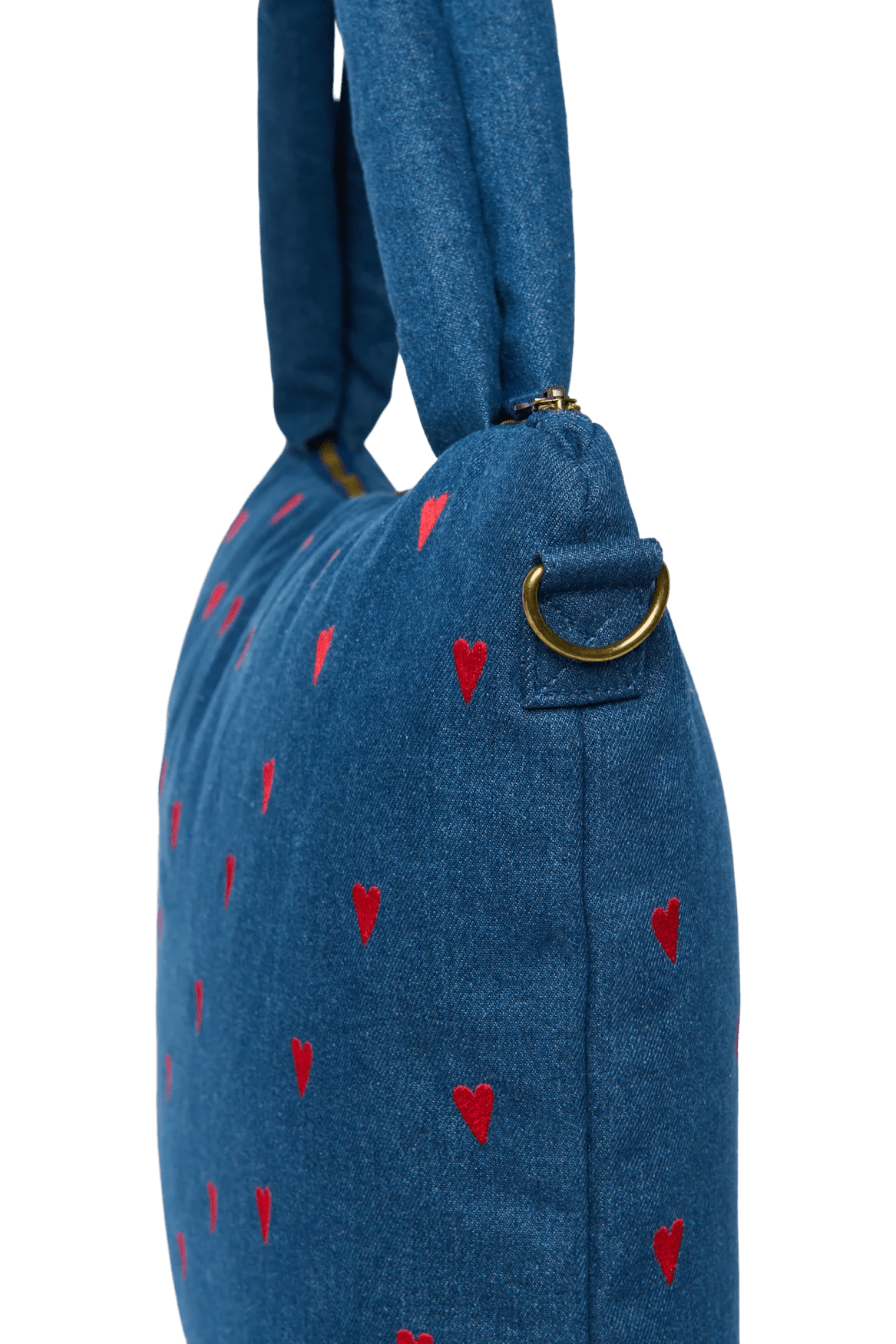 Přebalovací taška STUDIO NOOS Dark Blue Red Hearts Denim | Lavly.cz