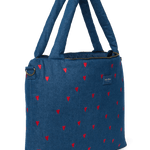 Přebalovací taška STUDIO NOOS Dark Blue Red Hearts Denim | Lavly.cz