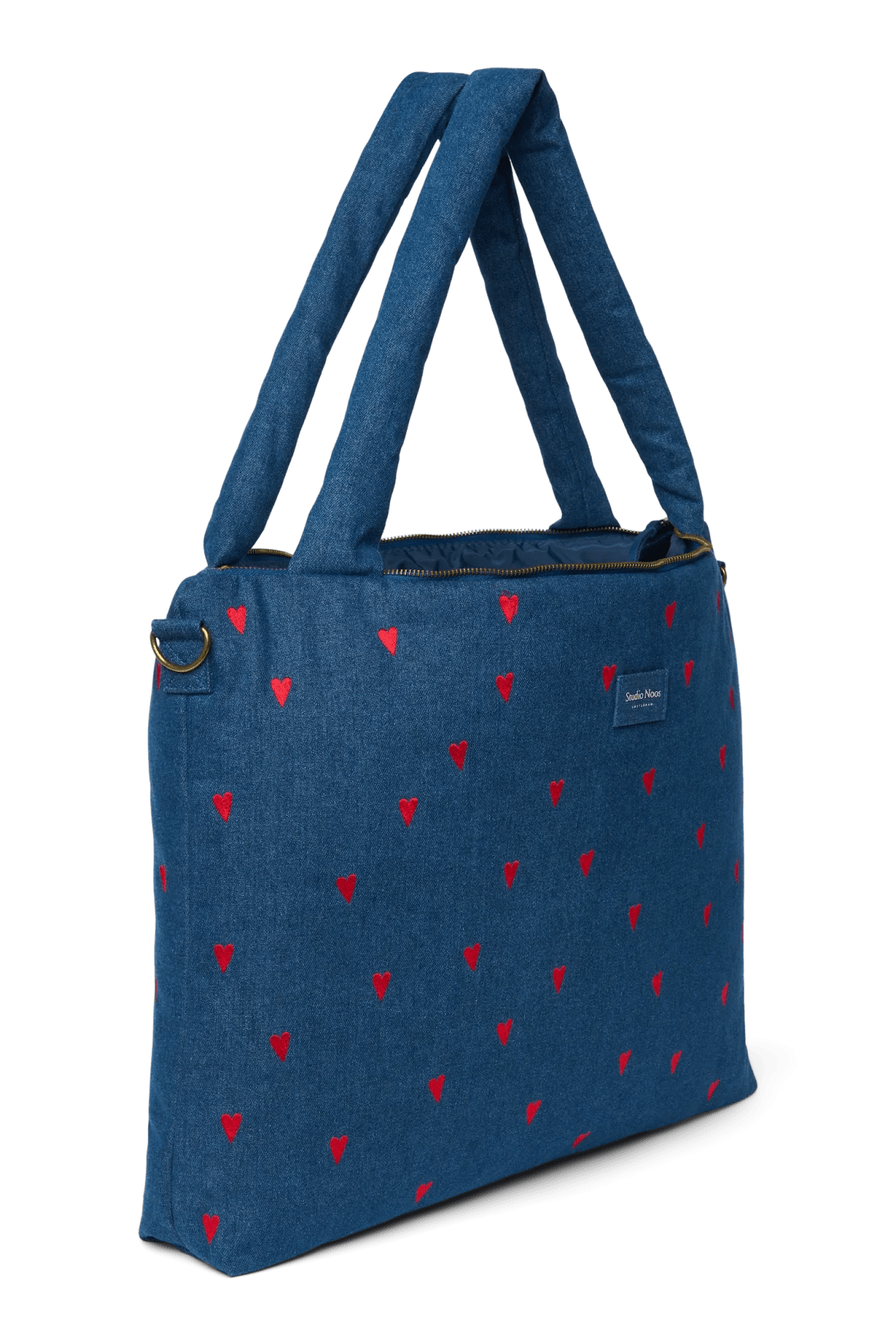 Přebalovací taška STUDIO NOOS Dark Blue Red Hearts Denim | Lavly.cz