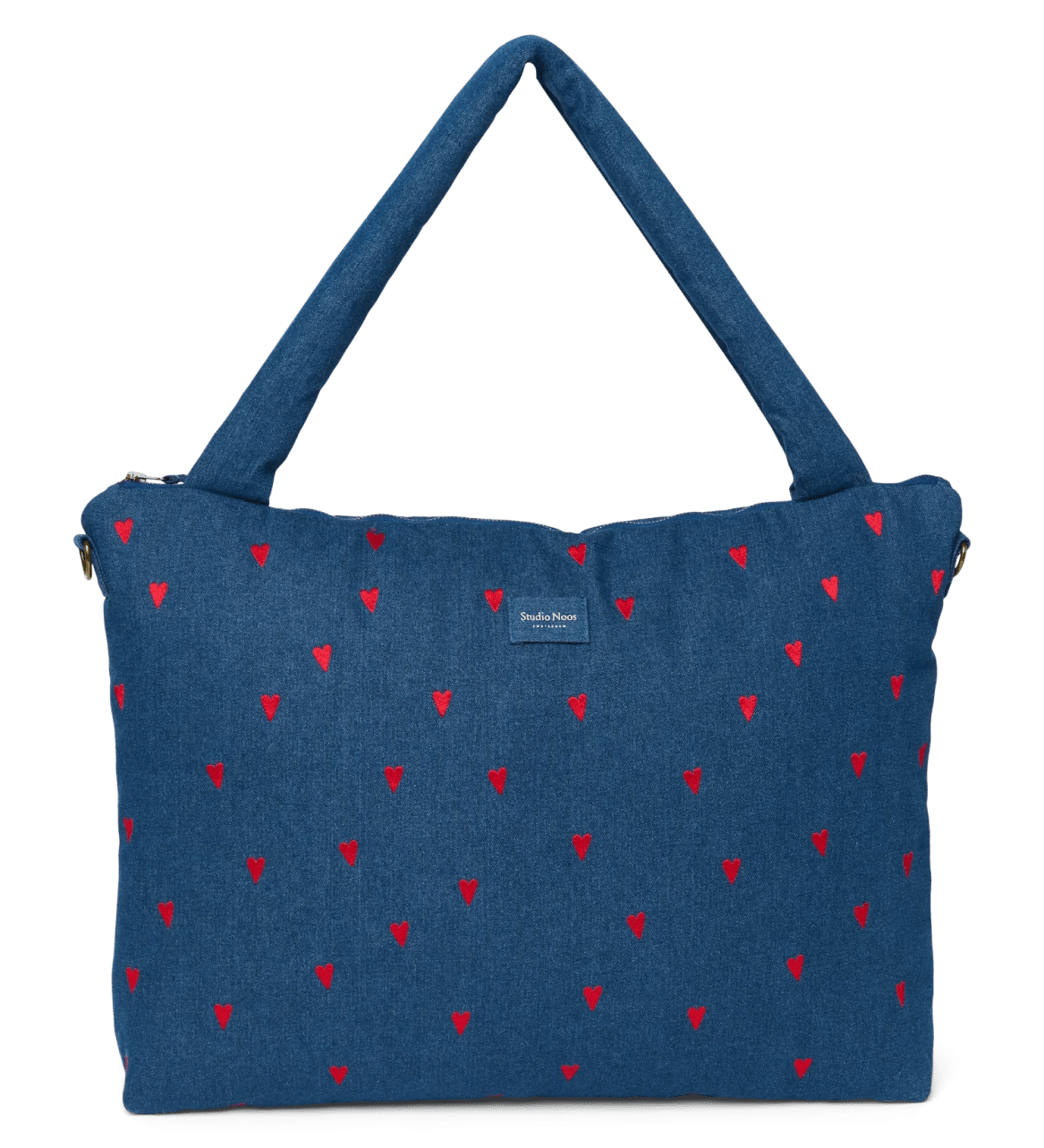 Přebalovací taška STUDIO NOOS Dark Blue Red Hearts Denim | Lavly.cz