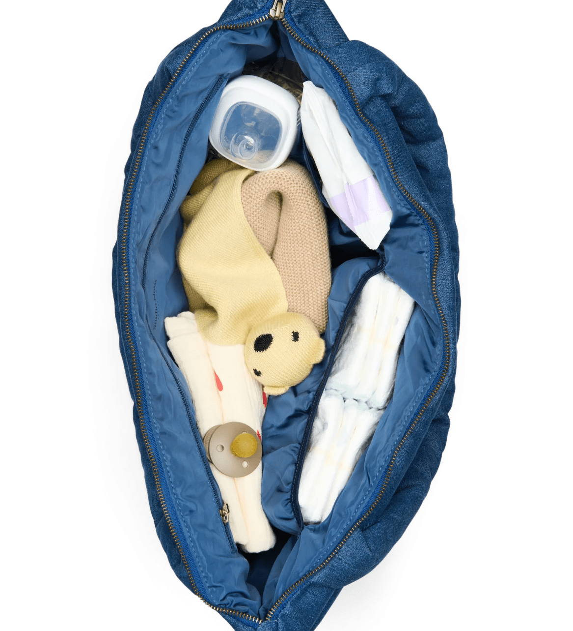Přebalovací taška STUDIO NOOS Dark Blue White Hearts Denim | Lavly.cz