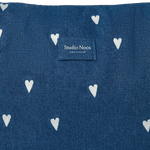 Přebalovací taška STUDIO NOOS Dark Blue White Hearts Denim | Lavly.cz