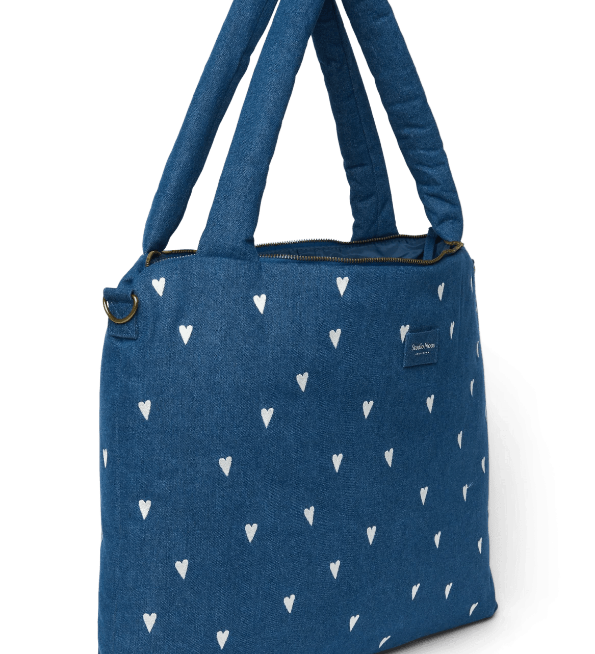 Přebalovací taška STUDIO NOOS Dark Blue White Hearts Denim | Lavly.cz