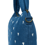 Přebalovací taška STUDIO NOOS Dark Blue White Hearts Denim | Lavly.cz