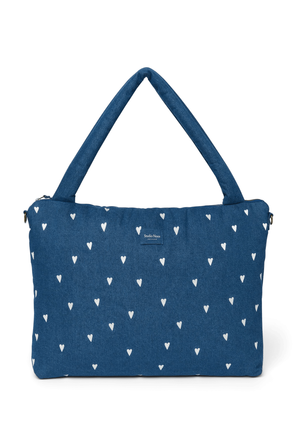 Přebalovací taška STUDIO NOOS Dark Blue White Hearts Denim | Lavly.cz