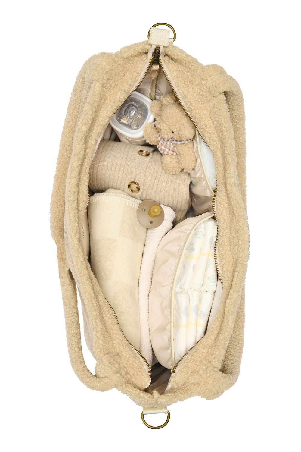 Přebalovací taška STUDIO NOOS Ecru Teddy Hearts | Stylové doplňky pro děti a ženy | Lavly.cz
