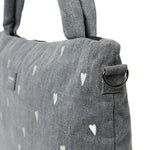 Přebalovací taška STUDIO NOOS Grey Denim Hearts | Lavly.cz