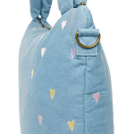 Přebalovací taška STUDIO NOOS Light Blue Hearts Denim | Lavly.cz