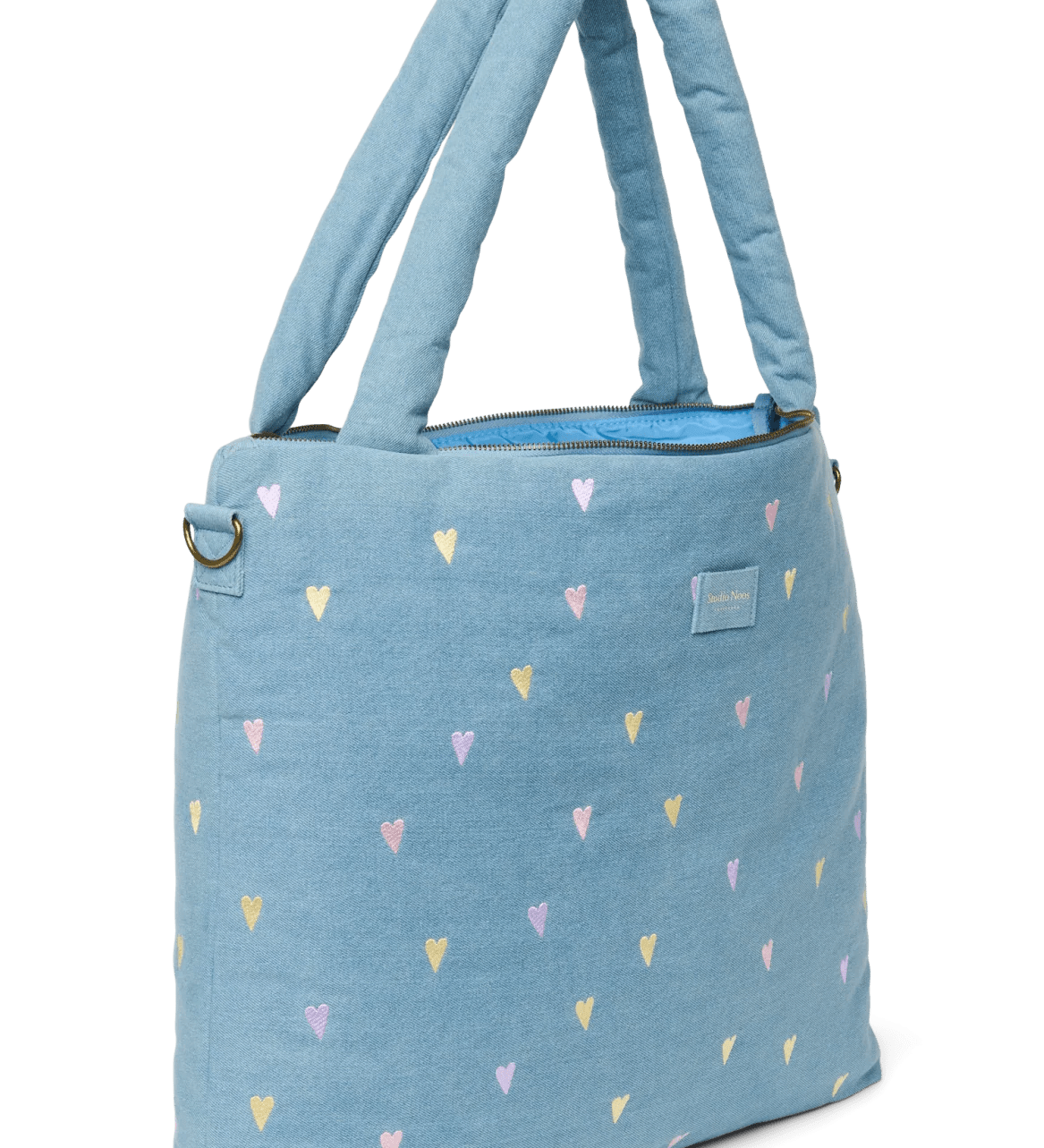 Přebalovací taška STUDIO NOOS Light Blue Hearts Denim | Lavly.cz