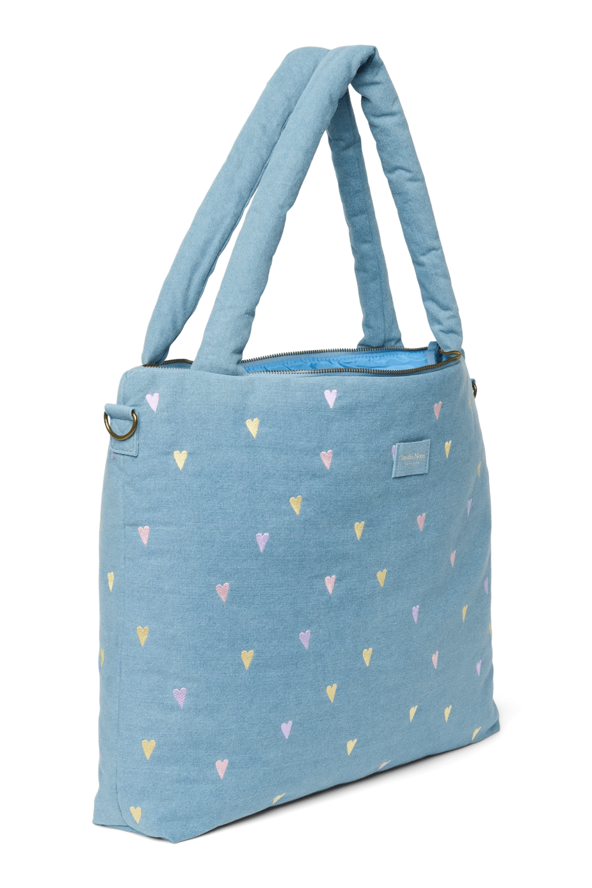 Přebalovací taška STUDIO NOOS Light Blue Hearts Denim | Lavly.cz